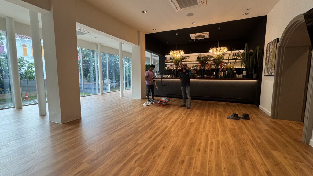 The Masons Table, Singapore — F&B interior with Shield Leather upholstery