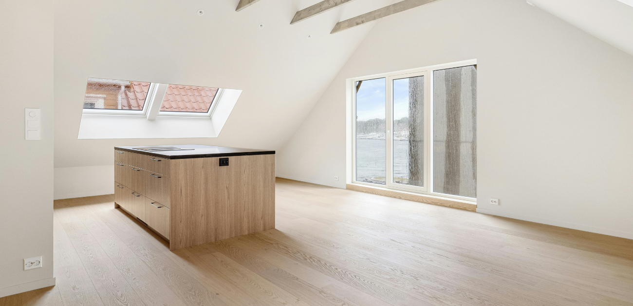 Minimalist interior showcasing recycled vinyl flooring in a commercial setting