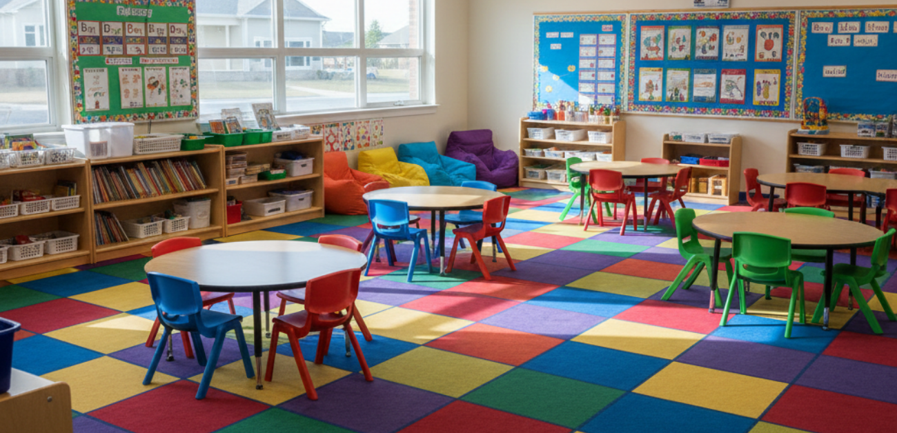 Why Carpet Tiles Remain Relevant in Modern Classrooms