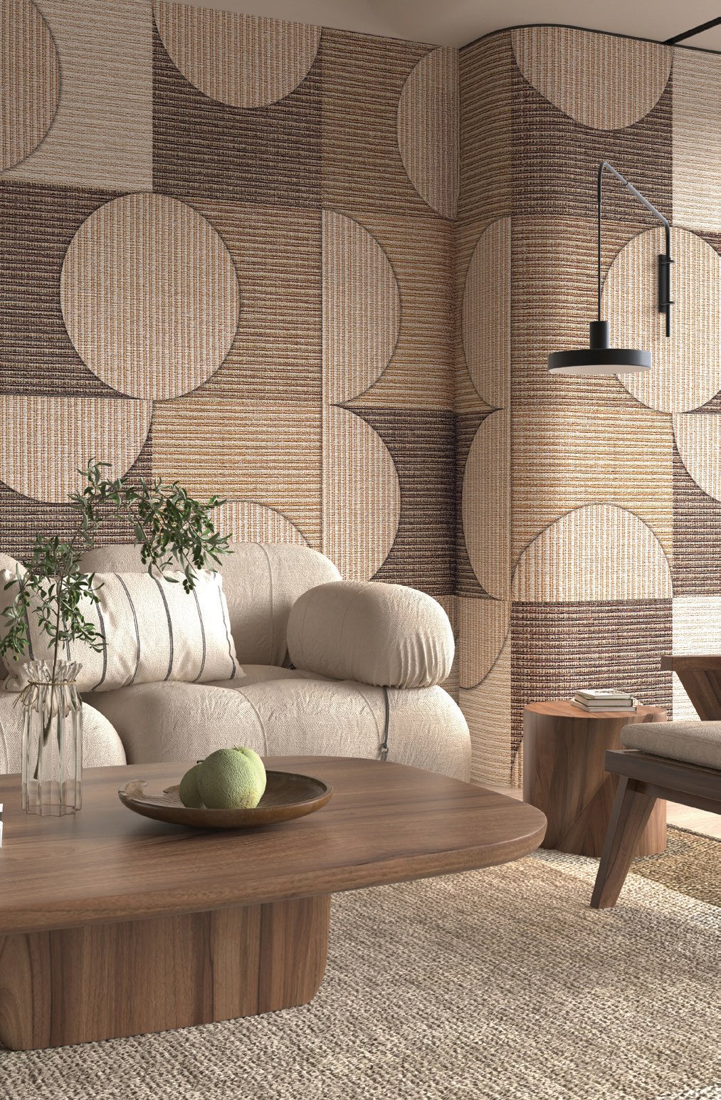 Contemporary style digitally printed wallcovering from the Goodrich Wall Edits Collection