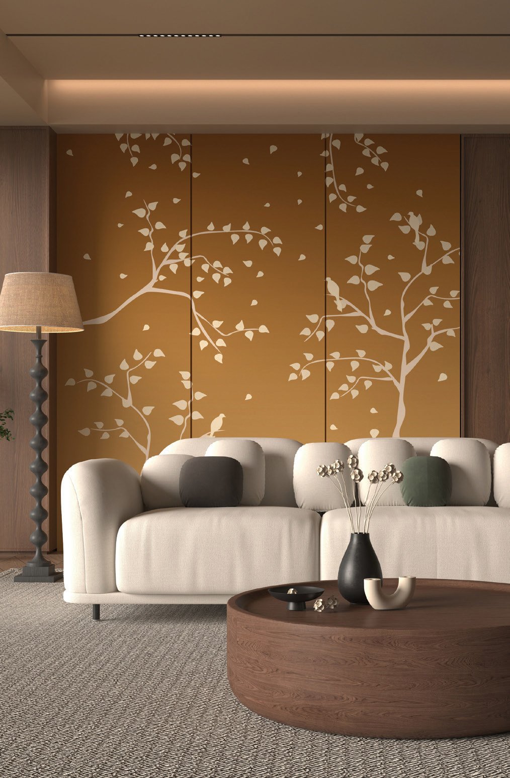 Modern Chinoiserie style wallcovering from the Goodrich Wall Edits Collection